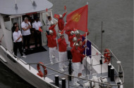 Kyrgyzstan national team during opening ceremony of Olympic Games in Paris