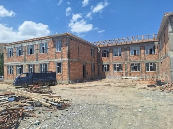 School for 150 students under construction in Batken village of Tayan