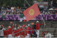 Kyrgyzstan national team during opening ceremony of Olympic Games in Paris