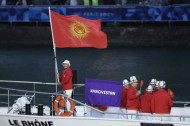 Kyrgyzstan national team during opening ceremony of Olympic Games in Paris