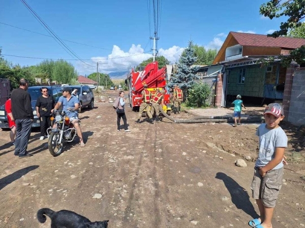 Flooding consequences being removed in Cholpon-Ata