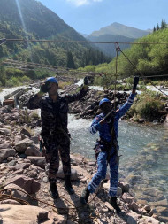 Rescuers of ICDO countries training in mountains of Kyrgyzstan