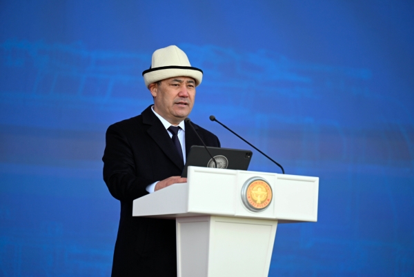 President Sadyr Japarov launches construction of the China-Kyrgyzstan-Uzbekistan railway in Jalal-Abad 