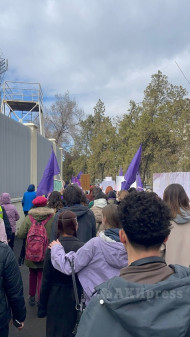 March for women's rights held in Bishkek