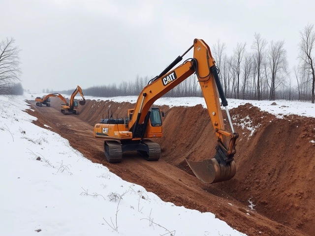 The new reservoir «Baidibek-ata» is half ready