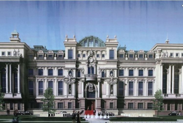 Emomali Rahmon visits construction site of the National Theater of Tajikistan
