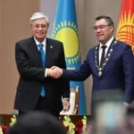 Kassym-Jomart Tokayev presents Altyn Qyran Order to Sadyr Zhaparov
